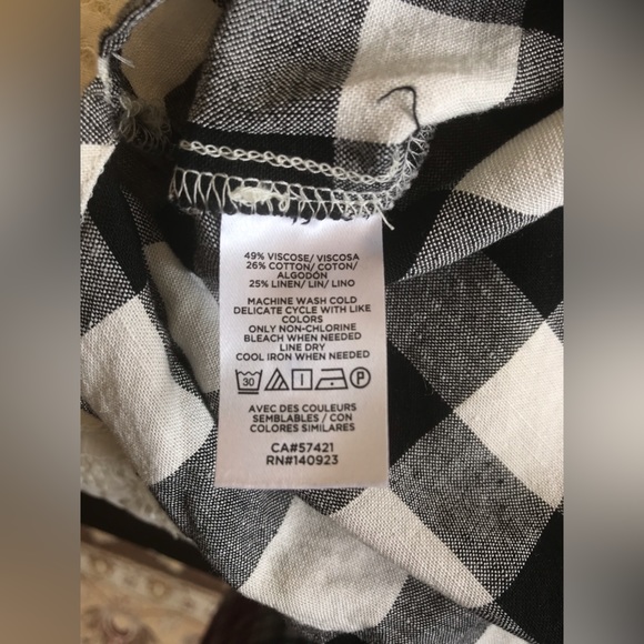 Loft Gingham Short Sleeve Dolman Blouse - Picture 3 of 4